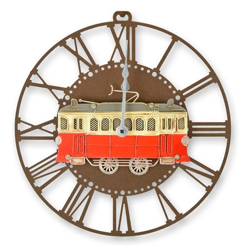 Wanduhr eisen straßenbahn - wanduhr,