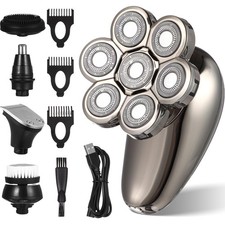 7D Glatzen Rasierer Herren Kopfrasierer Glatze Wasserdicht Kopf Rasierer Herren