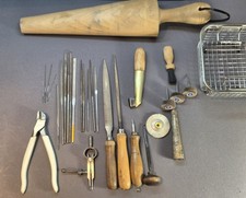 Goldschmiedewerkzeug großes Konvolut, Nadelfeilen,  Ringbiegezange Armreifriegel