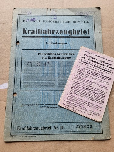 Ddr kfz brief - ddr,