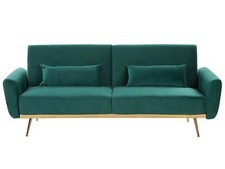 Sitzer schlafsofa samt grün - 3-sitzer,