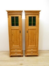 1 Paar Hochschränke im Landhausstil in Weichholz massiv, von "Antik-Lux"