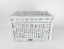 Weidentruhe weiß Wäschekorb