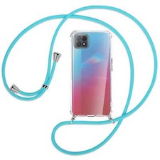 Handykette für Oppo A73 5G türkis Hülle mit Band Kordel zum Umhängen