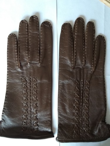 Damen leder handschuhe braun - handschuhe,