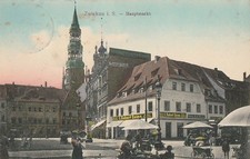 ZWICKAU Hauptmarkt col. Ak