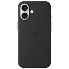 Original Apple iPhone 16 Silikon Case MYY13ZM/A Hülle MagSafe in Schwarz OVP