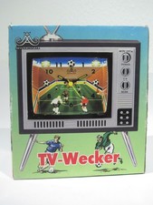 Vintage Meister Anker Fussball TV Wecker Tisch Uhr v. Quelle OVP Ole Ole ...