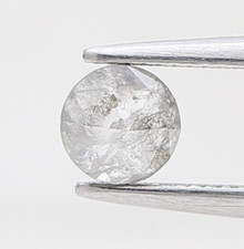 Rund Rose Schnitt Rustikal Natürlicher Diamant 0.40TCW 4.4 X 2.3 MM Salz Pfeffer