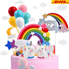Tortendeko Geburtstag Einhorn Kuchen Topper Regenbogen Happy Birthday Topper
