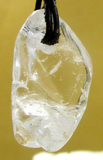 BERGKRISTALL   A-QUALITÄT  Freeform  Anhänger  TROMMELSTEIN  gebohrt  Nr.14