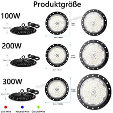 18W-300W UFO LED Hallenbeleuchtung High bay Hallenstrahler Industrielampe Lampe