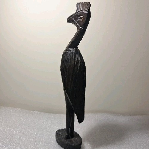 Reiher dekofigur aus eisenholz - dekofigur,