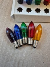 25 Bunte Narva Topkerzen 34V 3W für 7er Lichterketten KKS DDR