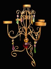 Leuchter Migeon&Migeon Designer Teelichthalter Bronze 40cm Frankreich 80er