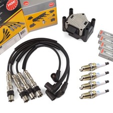 NGK Zündkabel Zündspule Zündkerzen für AUDI SEAT SKODA VW Golf 6 Polo 6C 1.2 TSI