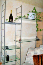 Haushalt Regal-Leiter Metall (2) 12 Sprossen-Abstand 17cm, ca.H:210cm,Tiefe:34cm