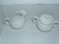 Arzberg Harmony Harmonie bunte Streifen Zuckerdose + Milchgießer Milchkännchen
