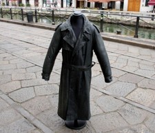 Ledermantel lang Trenchcoat