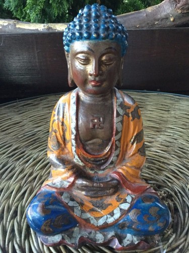 Alte bronze figur buddha - bronze,