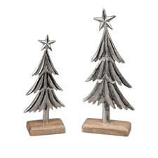 2er Set Deko Bäume mit