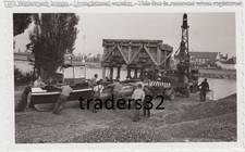 Foto Kranbagger Kran Bagger Feldbahn Lkw Boot der Donau-Kies-Baggerei Straubing