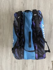 Yonex Racquet Bag 12-teilig Blau-Schwarz Tennis Tasche Kaum Benutzt