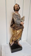 Heiliger Johannes  - Holzfigur Skulptur  - 60 cm  - aus Italien