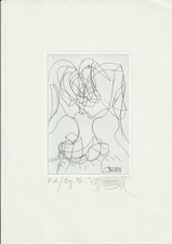 Wolf Vostell Kaltnadelradierung 1996 signiert und datiert. FLUXUS