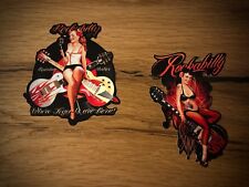 2x Rockabilly Aufkleber Girl