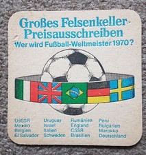 Alter Bierdeckel Fußball WM 1970 Herforder Pils Brauerei Felsenkeller