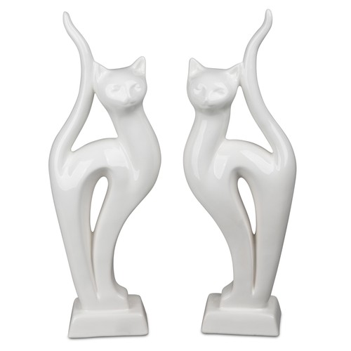 2er set dekofiguren katzen - set,