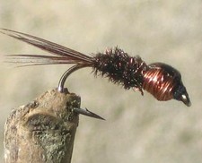 Gilchrist Fliegen.3 x  RITZ D NYMPHEN. Mit und ohne Widerhaken.