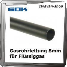 Gasrohrleitung Stahl 8mm x 1mm Gasrohr Flüssiggas Propan Wohnwagen Caravan, Gas