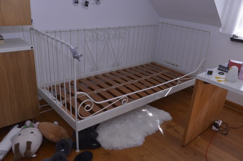Ikea metall bett 90x200 weiß - ikea,