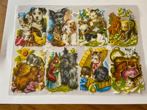 Alte oblaten glanzbilder hund - oblaten,