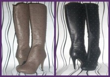 Damen Stiefel beige schwarz