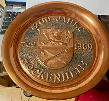 Teller Hockenheim Jubiläum 1200 Jahre 1969 Rarität Messing Rennstadt