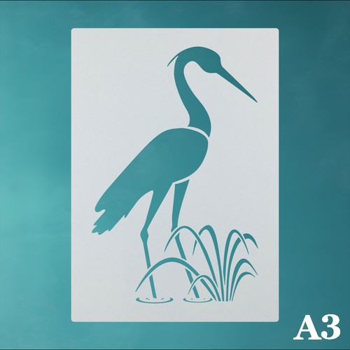 Schablone vogel reiher - schablone,
