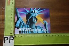 Alter Aufkleber Flughafen Fluggesellschaft LUFTHANSA USA