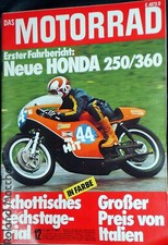 DAS MOTORRAD 12-74+HONDA CB 250/360+MONTESA MC 250+MOTO GUZZI+WASP GESPANN