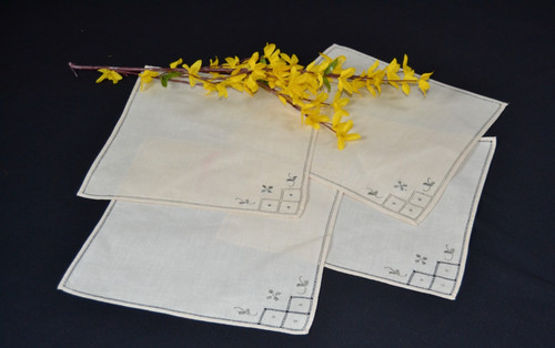 Vintage leinen deckchen 26 - , leinen-deckchen