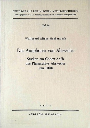 Das antiphonar von ahrweiler - das,