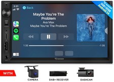 DAB+Android 14 7" IPS Bildschirm Doppel DIN Autoradio Navi CarPlay Navigation FM