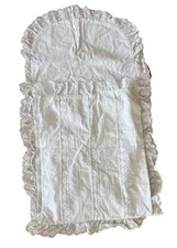 Vintage antikes Baby Steckkissen Kissen Nestchen Weißwäsche Baby Kinderwagen 