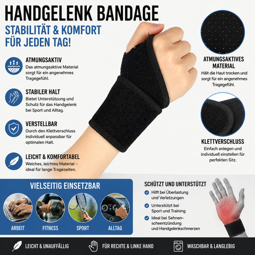 Handgelenkbandage verstellbar - handgelenkbandage,