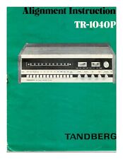 Service Manual-Anleitung für Tandberg TR-1040 P 