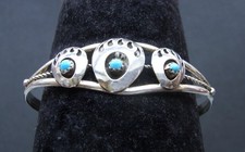 Indianerschmuck Armreif Bärentatzen Navajo Silber