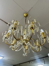 Kristall Kronleuchter Deckenleuchte Deckenlampe Sölken Leuchten  alt Vintage