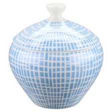 Zuckerdose Arzberg Form 2000 Bastdekor blau